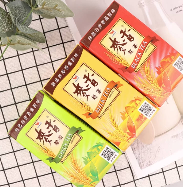一份包邮 台湾进口统一麦香红茶奶茶绿茶纸盒300ml三口味可选